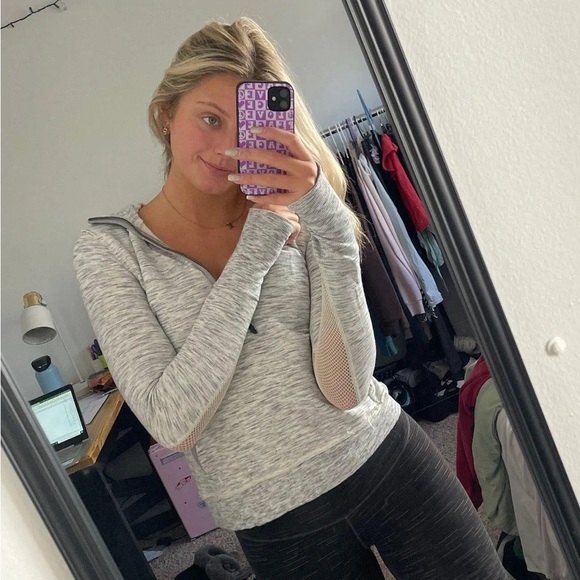 FP Movement by Free People Tops - Free People Movement Markie Quarter Zip Grey Size Small